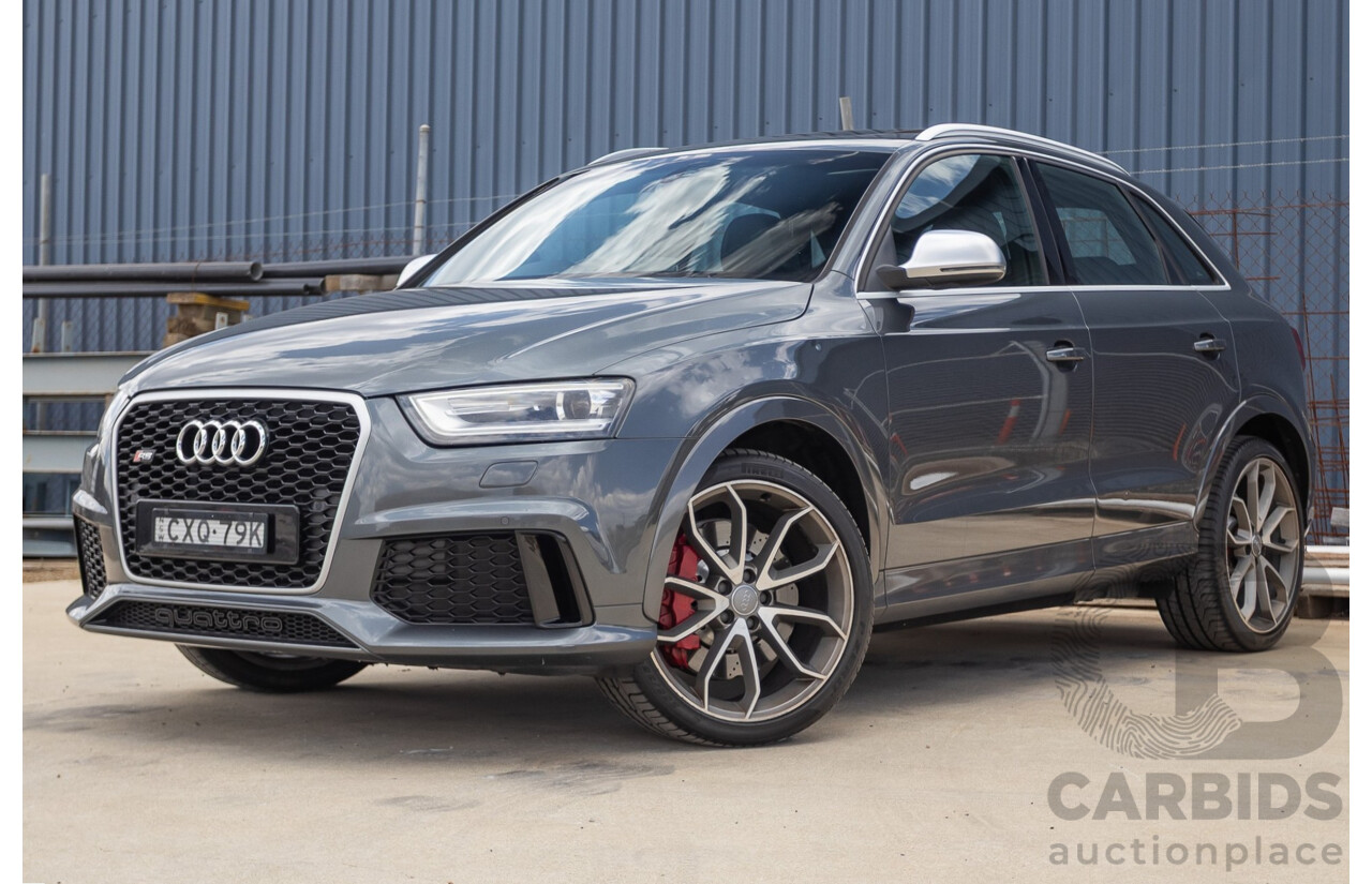 2/2015 Audi RS Q3 2.5 TFSI Quattro (AWD) 8U MY14 4D Wagon Daytona Grey Pearl Turbo 2.5L
