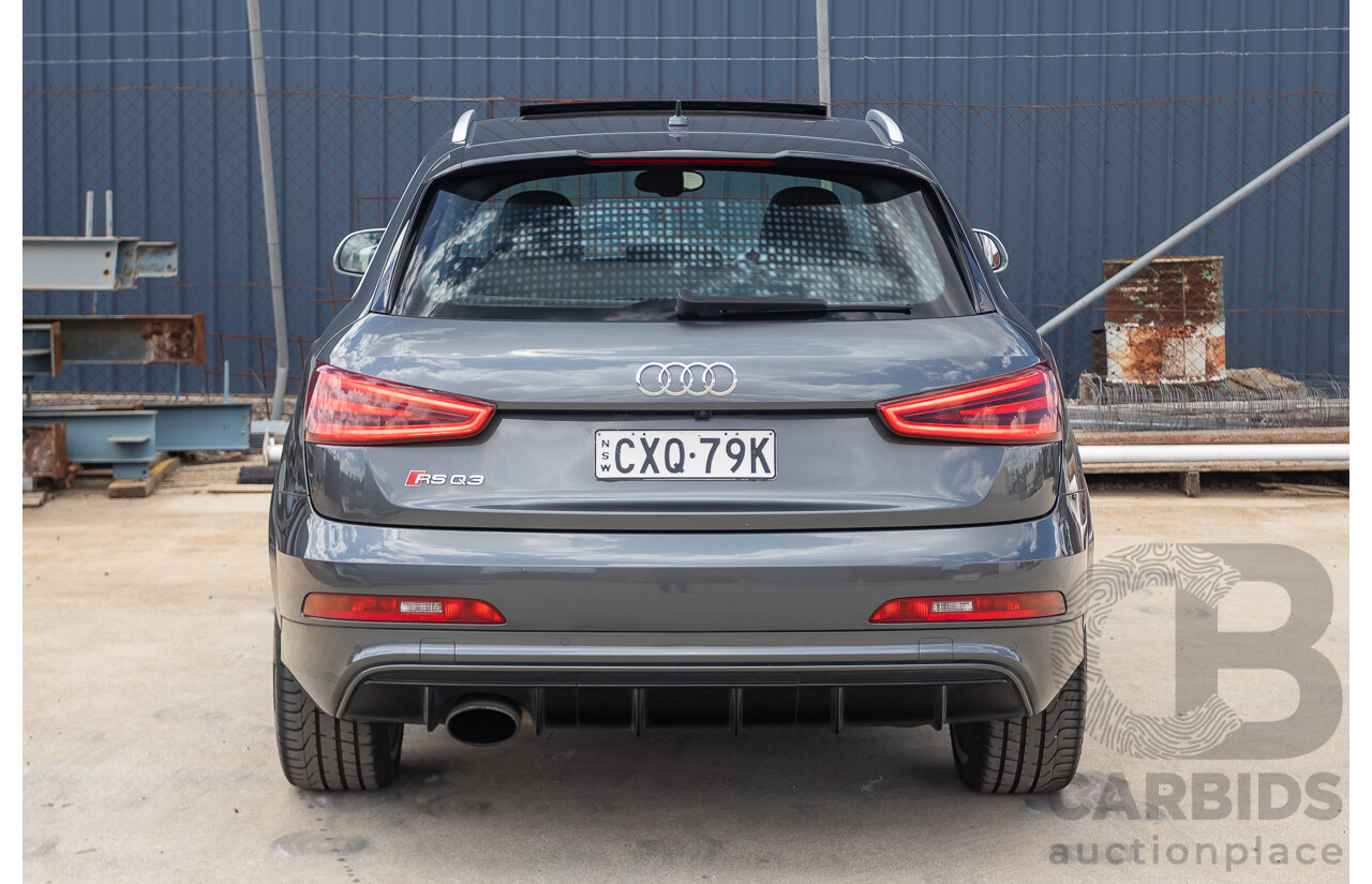 2/2015 Audi RS Q3 2.5 TFSI Quattro (AWD) 8U MY14 4D Wagon Daytona Grey Pearl Turbo 2.5L