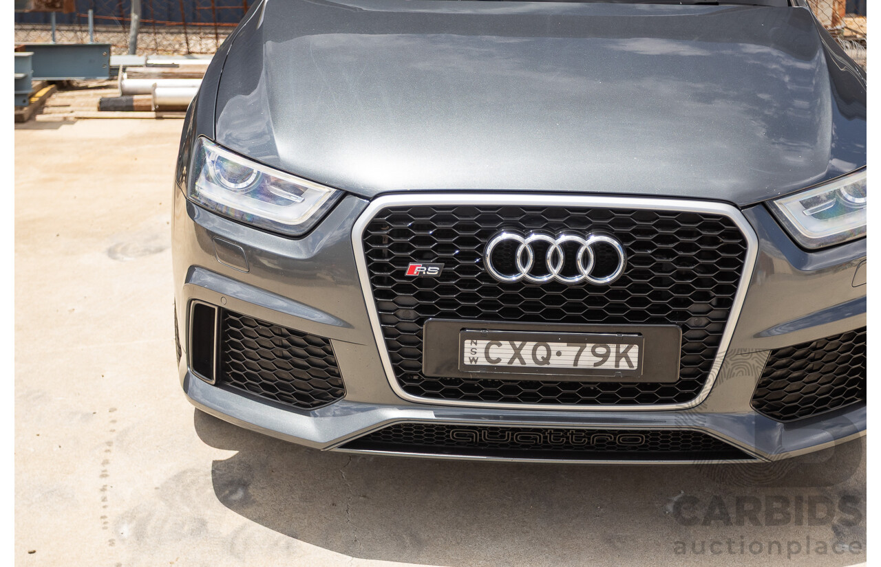 2/2015 Audi RS Q3 2.5 TFSI Quattro (AWD) 8U MY14 4D Wagon Daytona Grey Pearl Turbo 2.5L