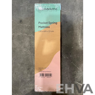 TASMAN ECO - Pocket Spring Mattress 130x69x12cm (T-331)