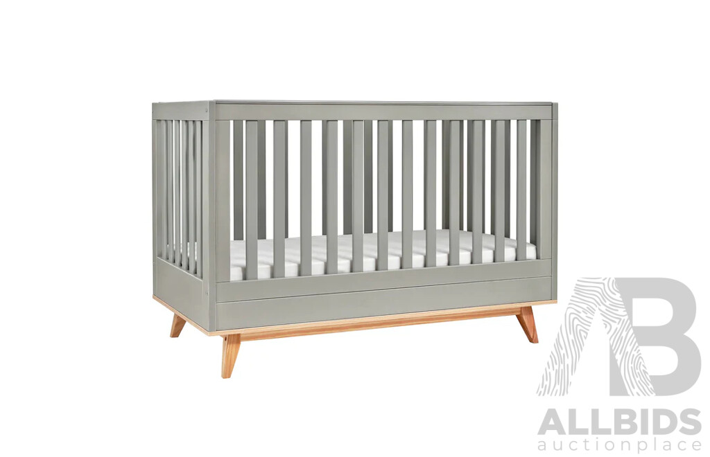 DESIGN KIDS Aura Cot - Grey / Natural - ORP $699