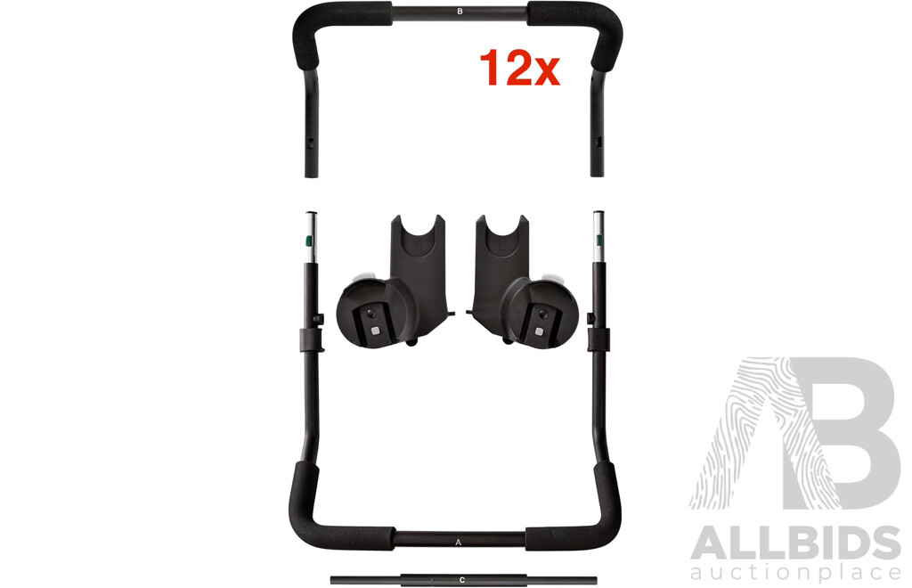BABY JOGGER City Select and City Premier - Single Car Seat Adapter for Chicco, Maxi-Cosi, Cybex and Peg-Perego (1967361) - Lot of 12