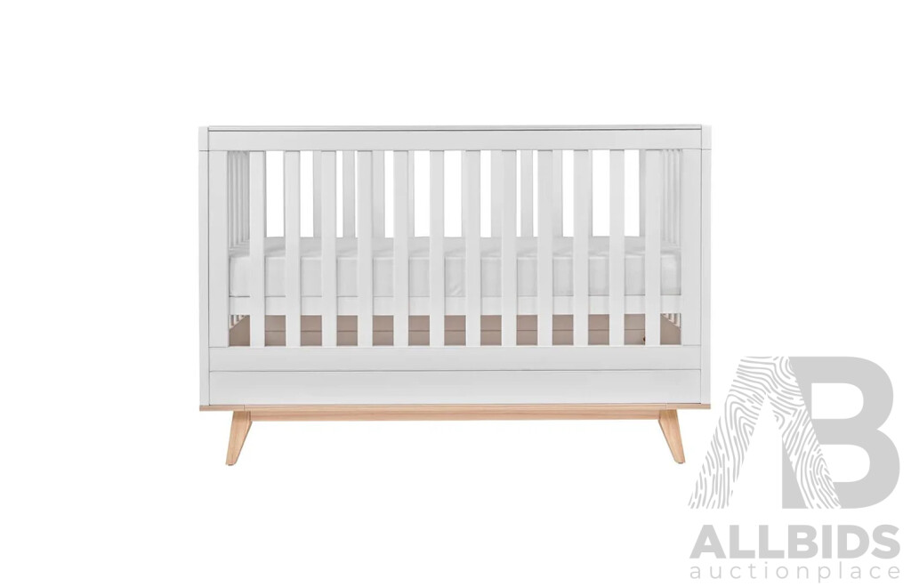 DESIGN KIDS Aura Cot - White / Natural - ORP $699