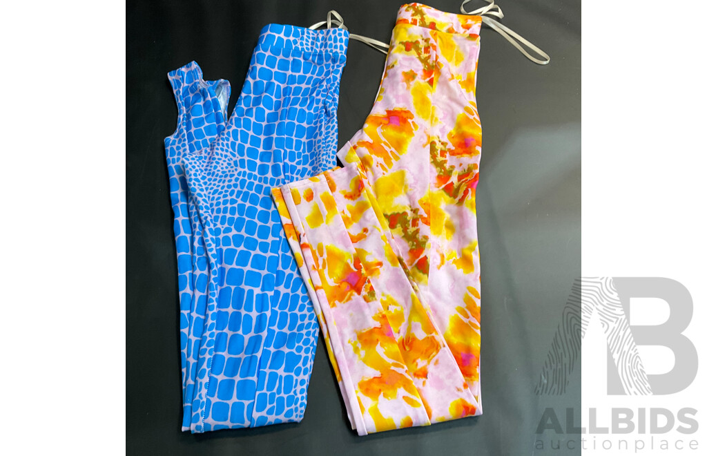 Blue Snakeskin and Leighton Size 6 Leggings Branded Alex Perry