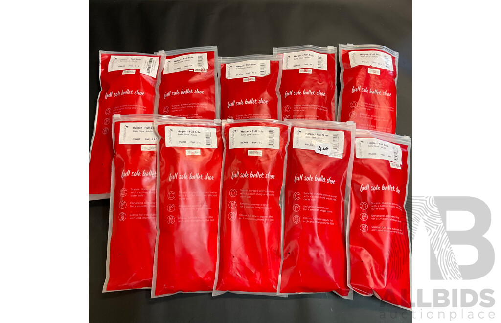 Energetiks Harper Full Sole Ballet Shoe Adults - Various Sizes - Lot of 10
