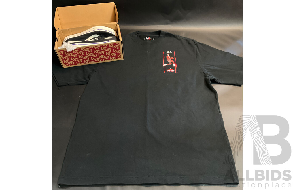 Jordan Size M T-shirt & Vans Men's Size 5 Shoes