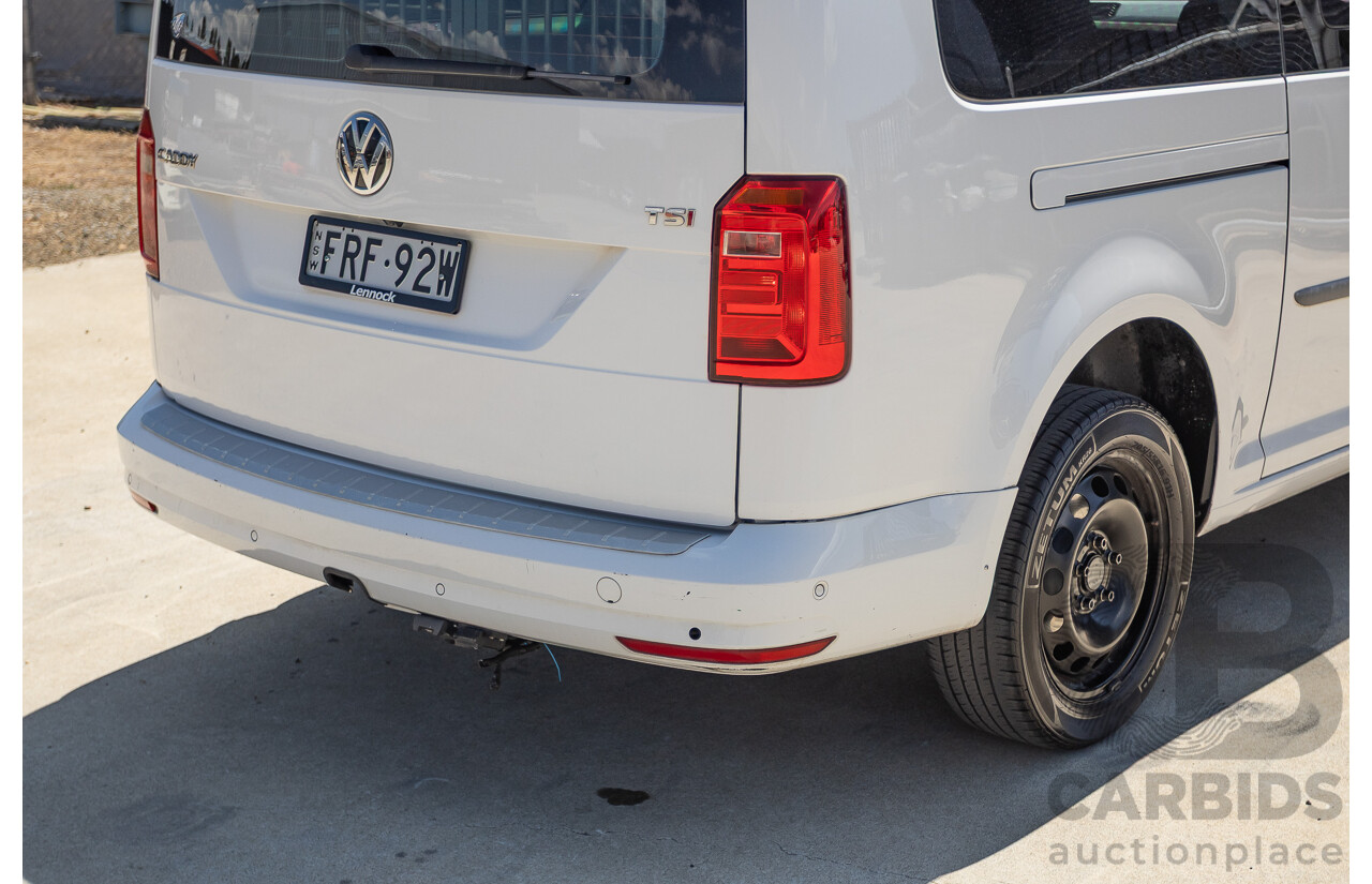 04/2018 Volkswagen Caddy Maxi Trendline TSI220 2K MY18 4D Wagon White Turbo 1.4L - 7 seats