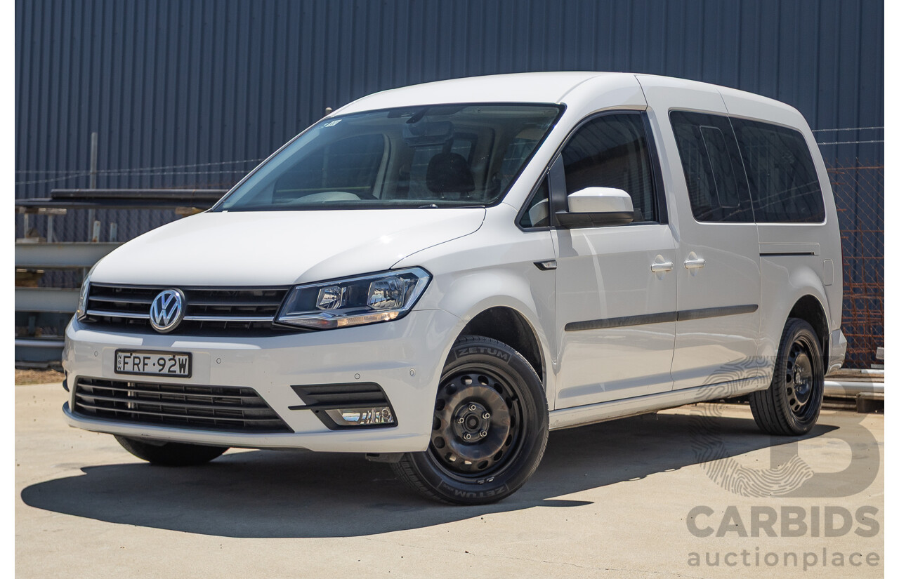 04/2018 Volkswagen Caddy Maxi Trendline TSI220 2K MY18 4D Wagon White Turbo 1.4L - 7 seats