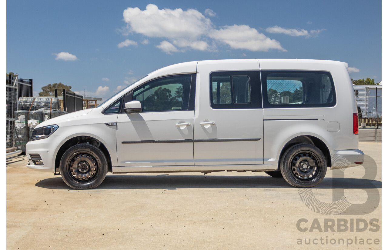 04/2018 Volkswagen Caddy Maxi Trendline TSI220 2K MY18 4D Wagon White Turbo 1.4L - 7 seats