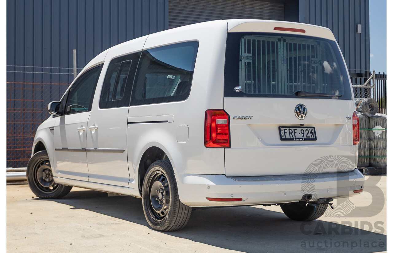 04/2018 Volkswagen Caddy Maxi Trendline TSI220 2K MY18 4D Wagon White Turbo 1.4L - 7 seats