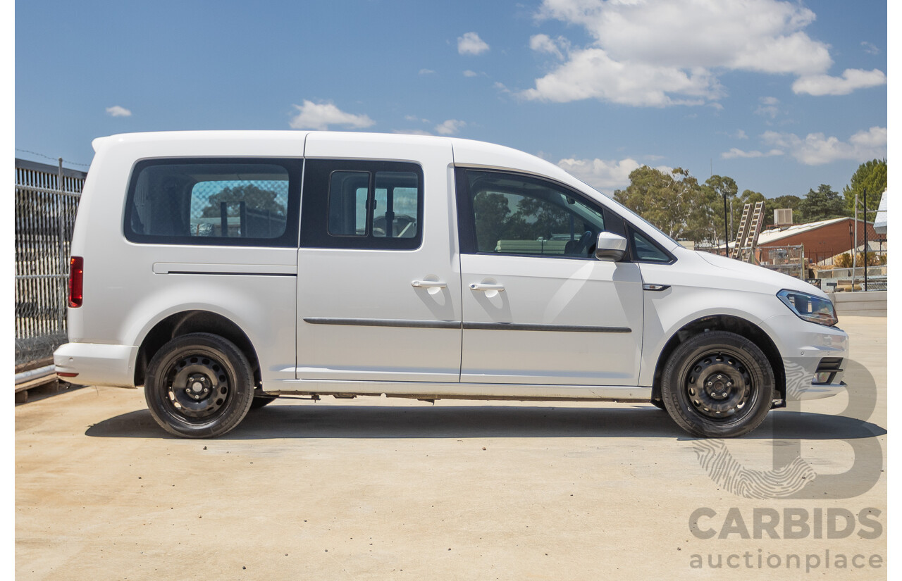 04/2018 Volkswagen Caddy Maxi Trendline TSI220 2K MY18 4D Wagon White Turbo 1.4L - 7 seats