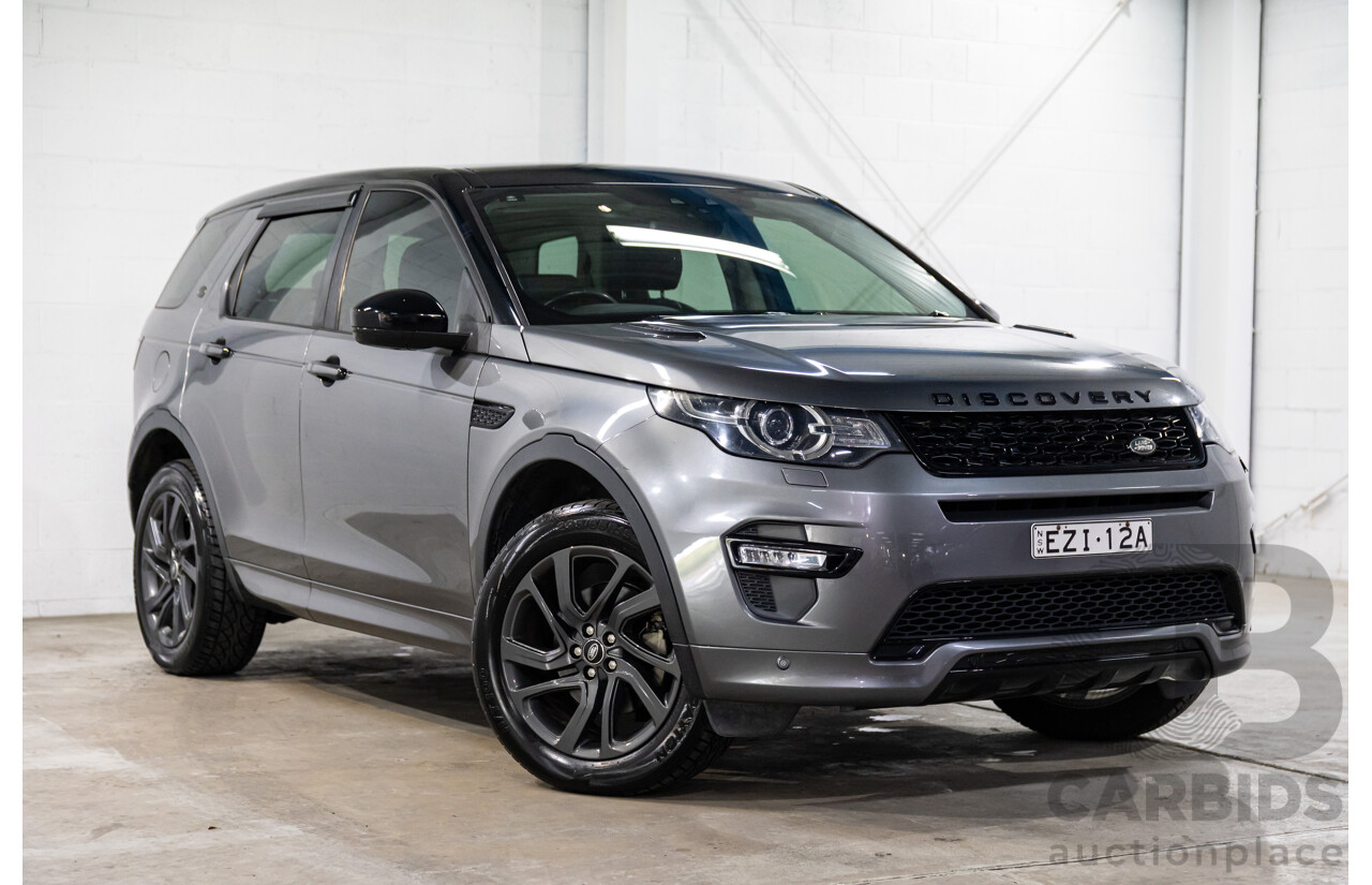 02/2018 Land Rover Discovery Sport Si4 SE Dynamic Design Pack (177kW AWD) 5 Seat L550 MY18 4D Wagon Corris Grey Metallic/ Santorini Black Roof Turbo 2.0L