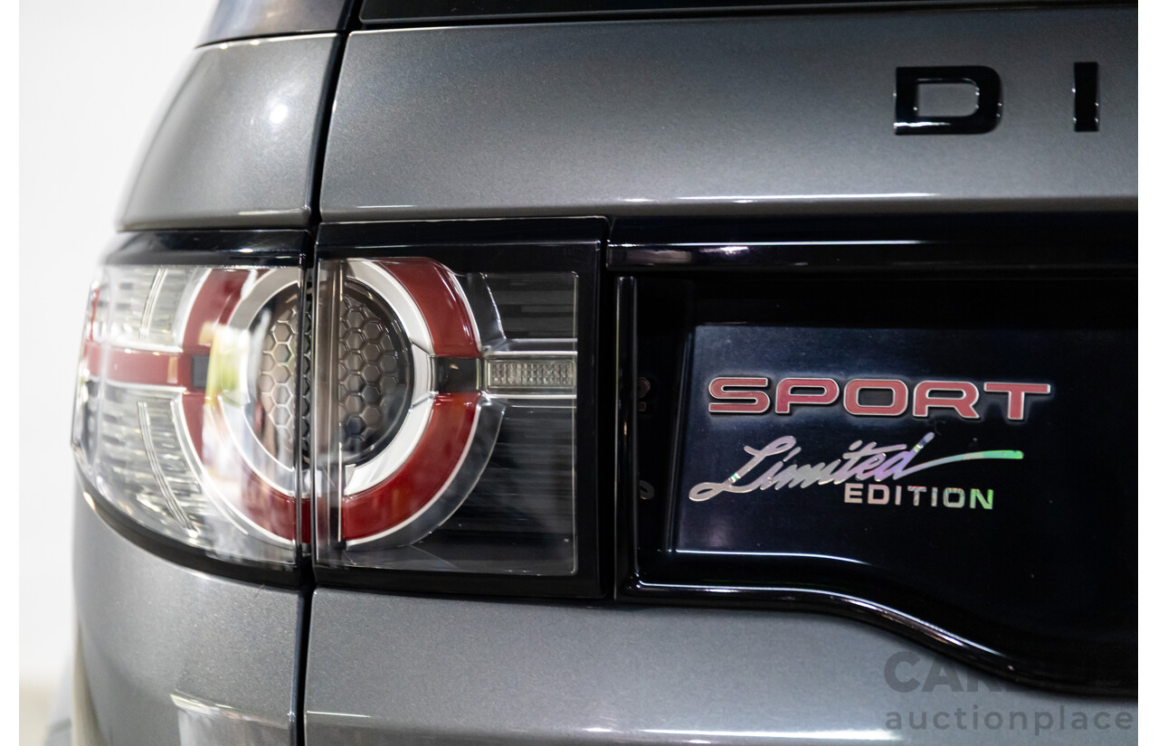 02/2018 Land Rover Discovery Sport Si4 SE Dynamic Design Pack (177kW AWD) 5 Seat L550 MY18 4D Wagon Corris Grey Metallic/ Santorini Black Roof Turbo 2.0L