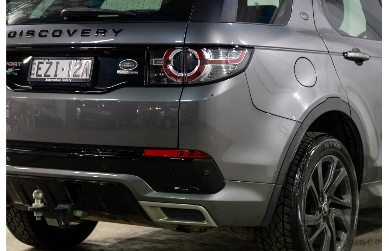 02/2018 Land Rover Discovery Sport Si4 SE Dynamic Design Pack (177kW AWD) 5 Seat L550 MY18 4D Wagon Corris Grey Metallic/ Santorini Black Roof Turbo 2.0L