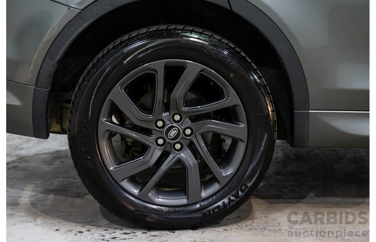 02/2018 Land Rover Discovery Sport Si4 SE Dynamic Design Pack (177kW AWD) 5 Seat L550 MY18 4D Wagon Corris Grey Metallic/ Santorini Black Roof Turbo 2.0L