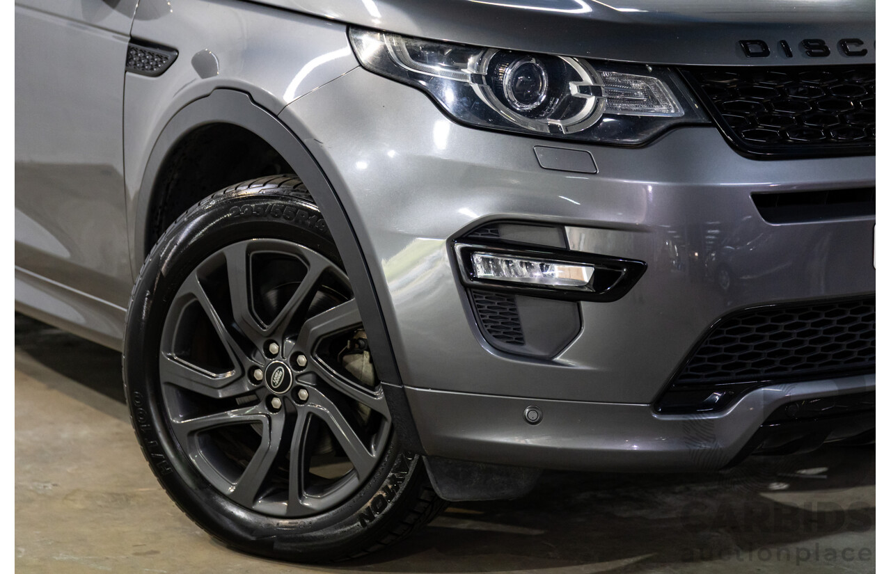 02/2018 Land Rover Discovery Sport Si4 SE Dynamic Design Pack (177kW AWD) 5 Seat L550 MY18 4D Wagon Corris Grey Metallic/ Santorini Black Roof Turbo 2.0L