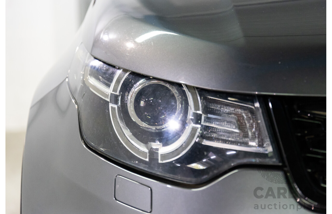 02/2018 Land Rover Discovery Sport Si4 SE Dynamic Design Pack (177kW AWD) 5 Seat L550 MY18 4D Wagon Corris Grey Metallic/ Santorini Black Roof Turbo 2.0L