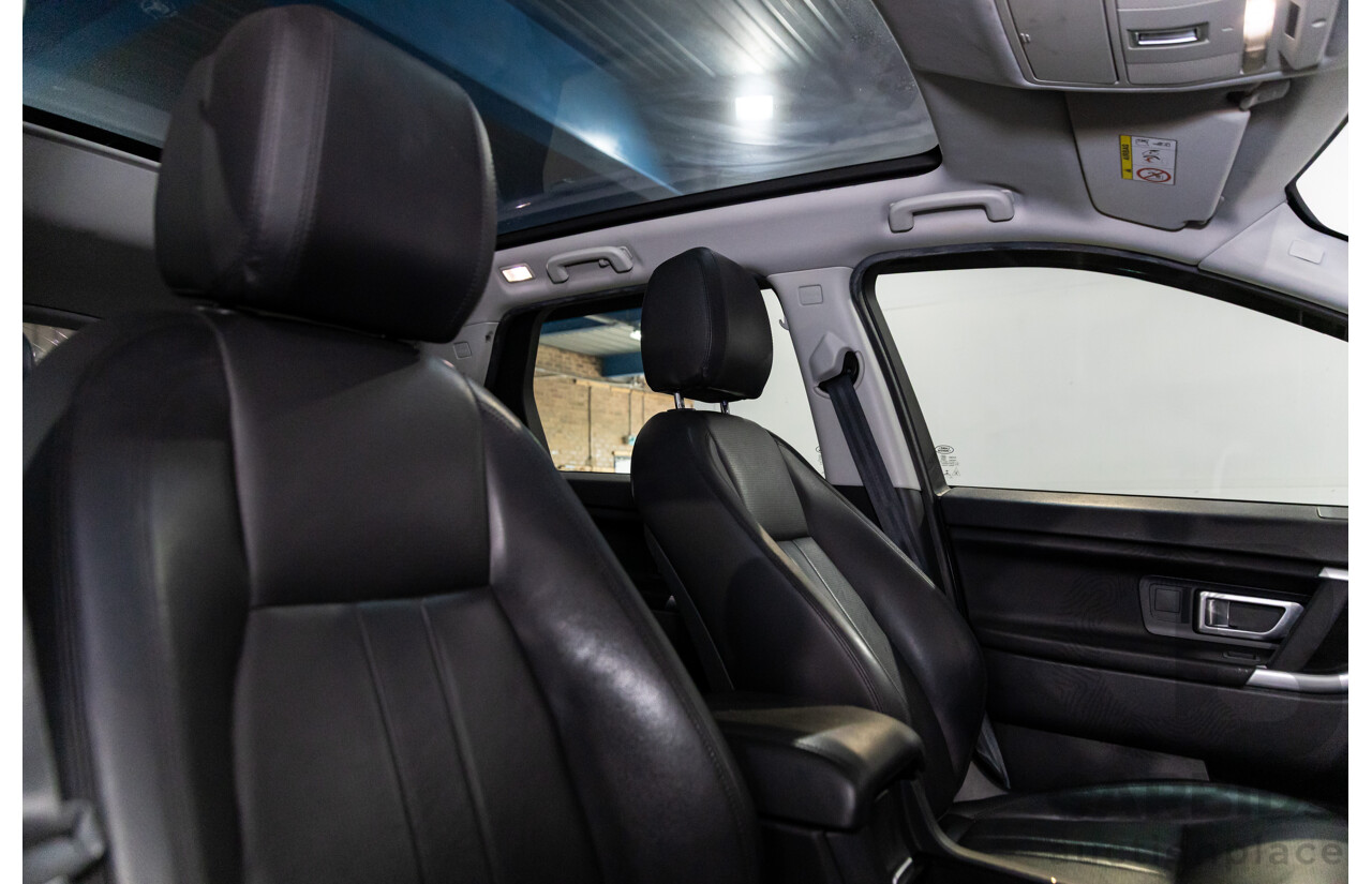 02/2018 Land Rover Discovery Sport Si4 SE Dynamic Design Pack (177kW AWD) 5 Seat L550 MY18 4D Wagon Corris Grey Metallic/ Santorini Black Roof Turbo 2.0L