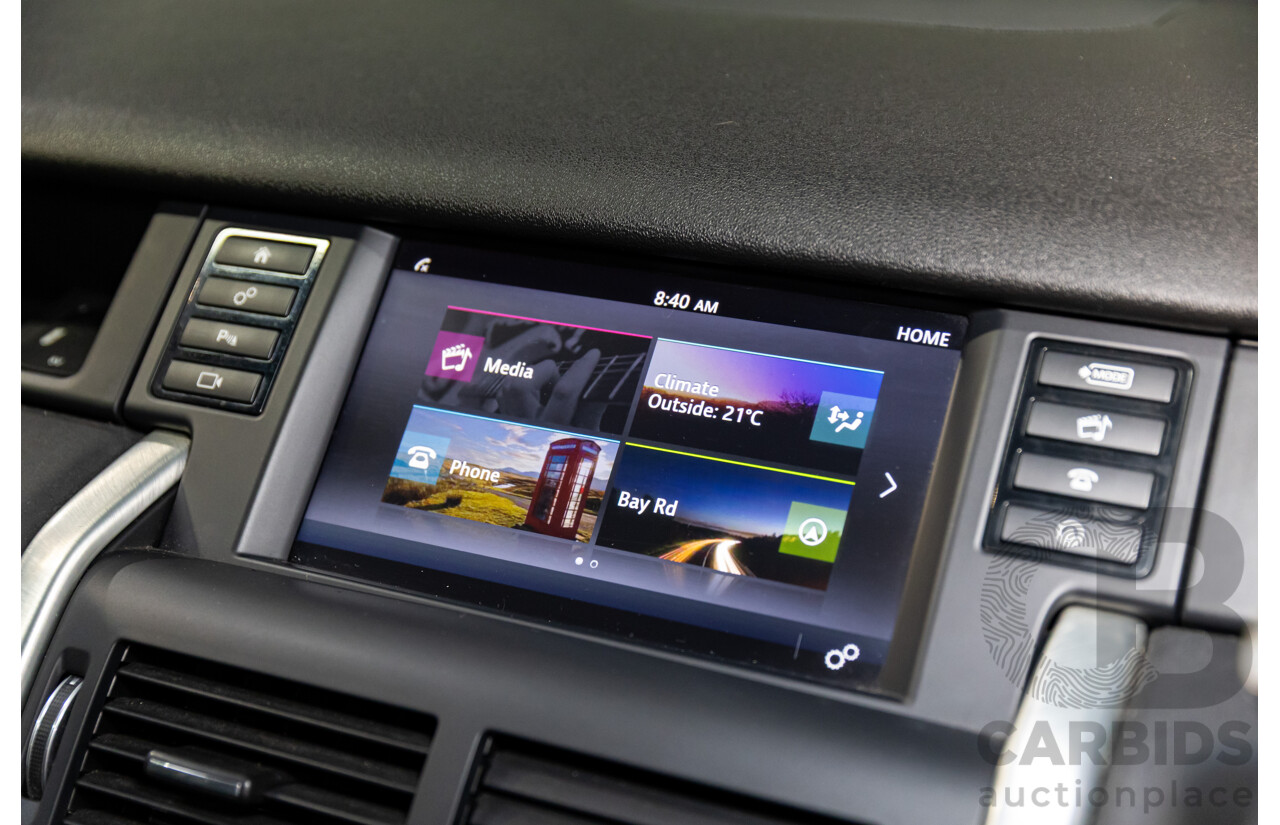 02/2018 Land Rover Discovery Sport Si4 SE Dynamic Design Pack (177kW AWD) 5 Seat L550 MY18 4D Wagon Corris Grey Metallic/ Santorini Black Roof Turbo 2.0L