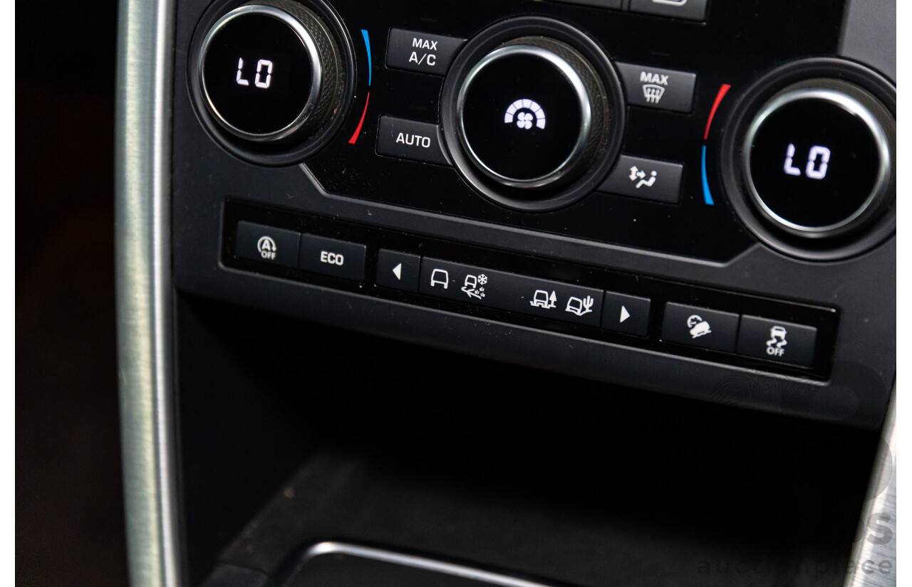 02/2018 Land Rover Discovery Sport Si4 SE Dynamic Design Pack (177kW AWD) 5 Seat L550 MY18 4D Wagon Corris Grey Metallic/ Santorini Black Roof Turbo 2.0L