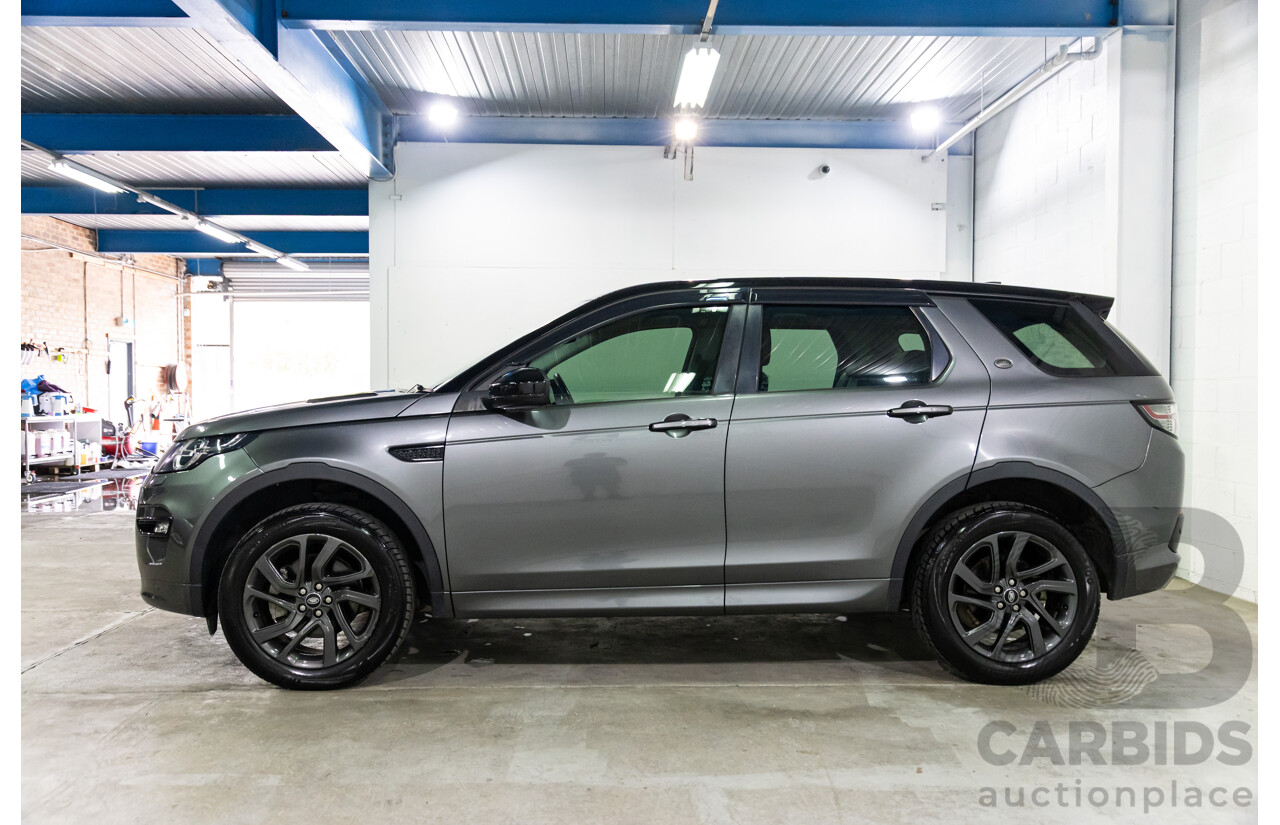 02/2018 Land Rover Discovery Sport Si4 SE Dynamic Design Pack (177kW AWD) 5 Seat L550 MY18 4D Wagon Corris Grey Metallic/ Santorini Black Roof Turbo 2.0L