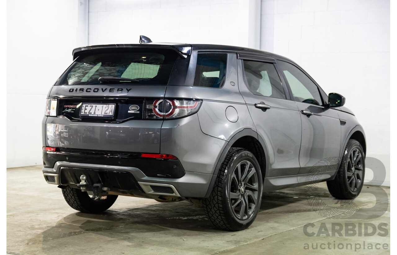 02/2018 Land Rover Discovery Sport Si4 SE Dynamic Design Pack (177kW AWD) 5 Seat L550 MY18 4D Wagon Corris Grey Metallic/ Santorini Black Roof Turbo 2.0L