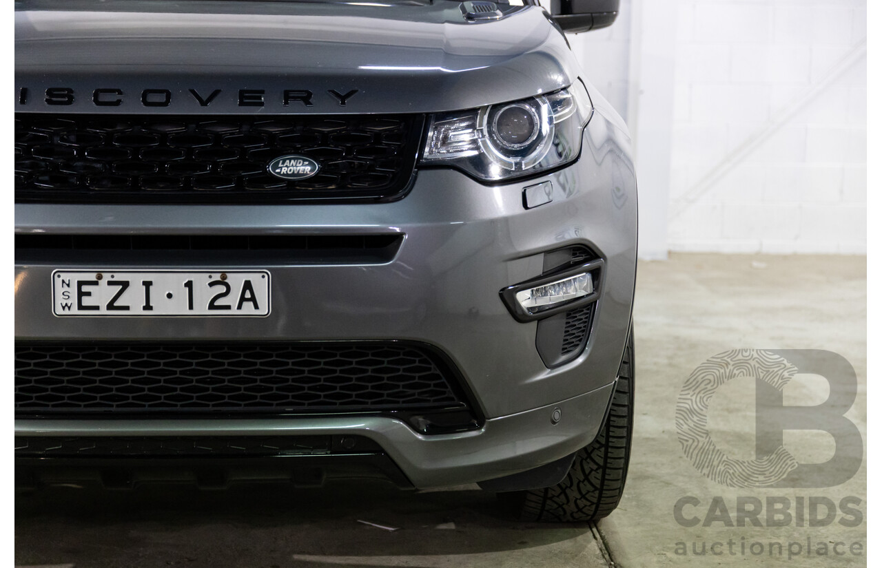 02/2018 Land Rover Discovery Sport Si4 SE Dynamic Design Pack (177kW AWD) 5 Seat L550 MY18 4D Wagon Corris Grey Metallic/ Santorini Black Roof Turbo 2.0L