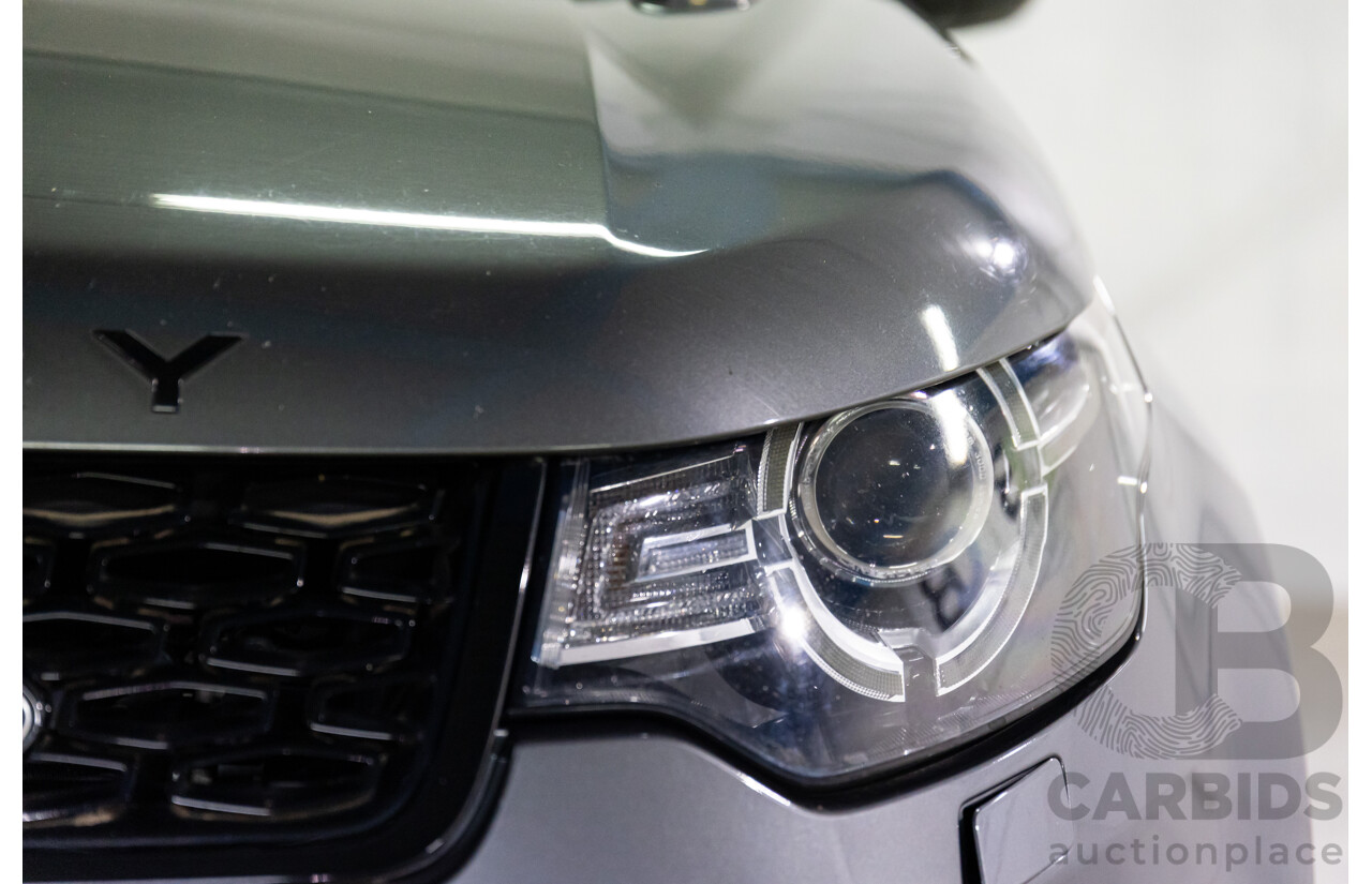 02/2018 Land Rover Discovery Sport Si4 SE Dynamic Design Pack (177kW AWD) 5 Seat L550 MY18 4D Wagon Corris Grey Metallic/ Santorini Black Roof Turbo 2.0L