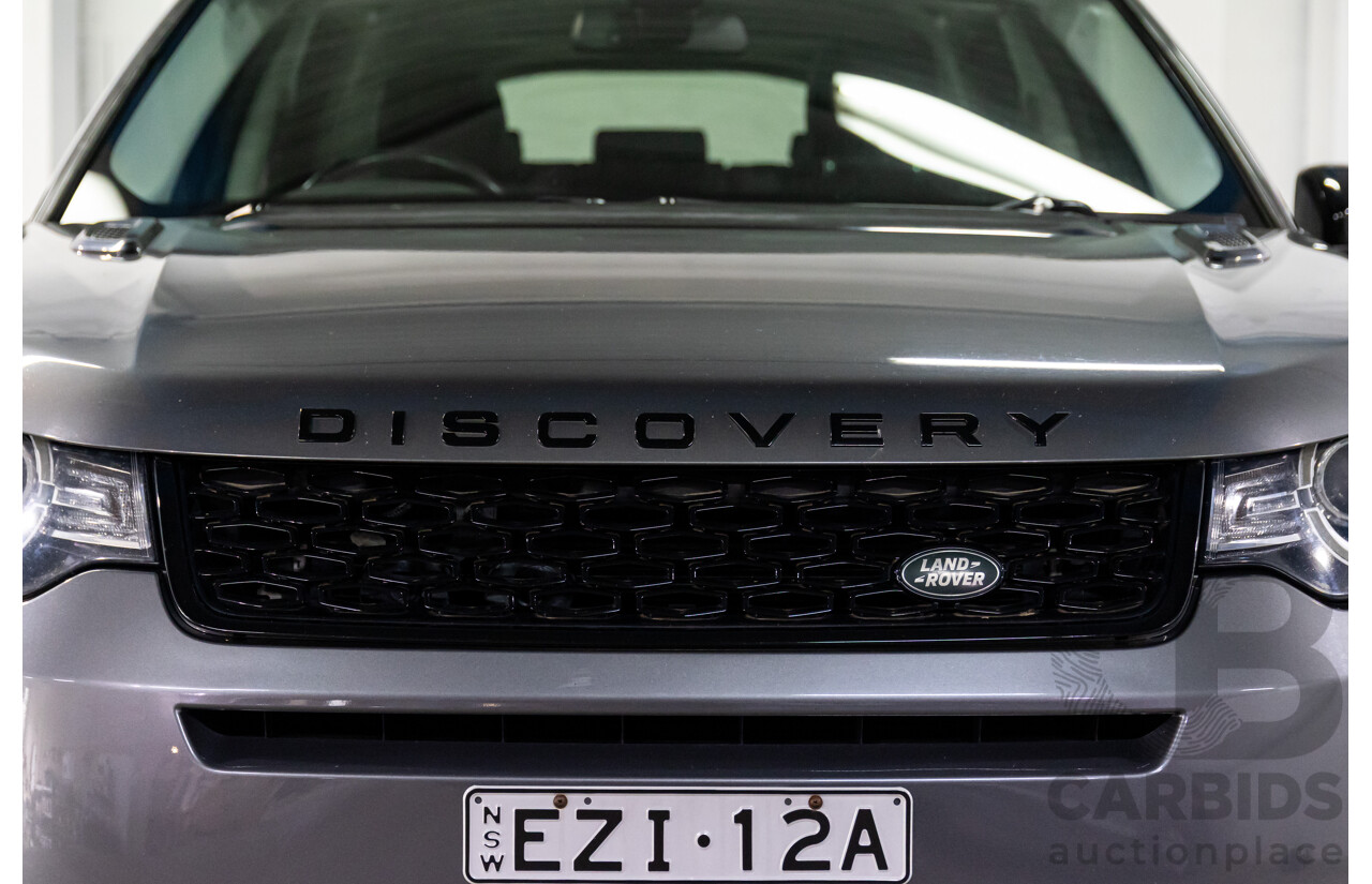 02/2018 Land Rover Discovery Sport Si4 SE Dynamic Design Pack (177kW AWD) 5 Seat L550 MY18 4D Wagon Corris Grey Metallic/ Santorini Black Roof Turbo 2.0L