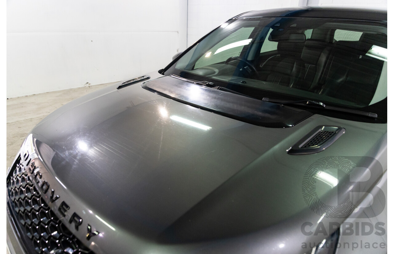 02/2018 Land Rover Discovery Sport Si4 SE Dynamic Design Pack (177kW AWD) 5 Seat L550 MY18 4D Wagon Corris Grey Metallic/ Santorini Black Roof Turbo 2.0L