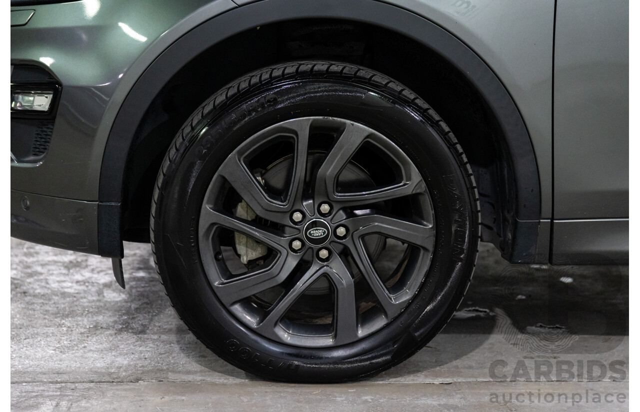 02/2018 Land Rover Discovery Sport Si4 SE Dynamic Design Pack (177kW AWD) 5 Seat L550 MY18 4D Wagon Corris Grey Metallic/ Santorini Black Roof Turbo 2.0L