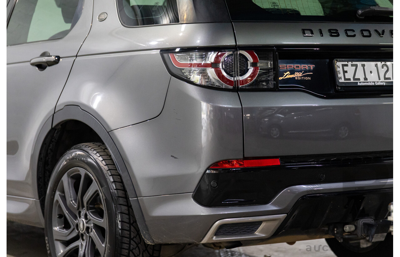02/2018 Land Rover Discovery Sport Si4 SE Dynamic Design Pack (177kW AWD) 5 Seat L550 MY18 4D Wagon Corris Grey Metallic/ Santorini Black Roof Turbo 2.0L