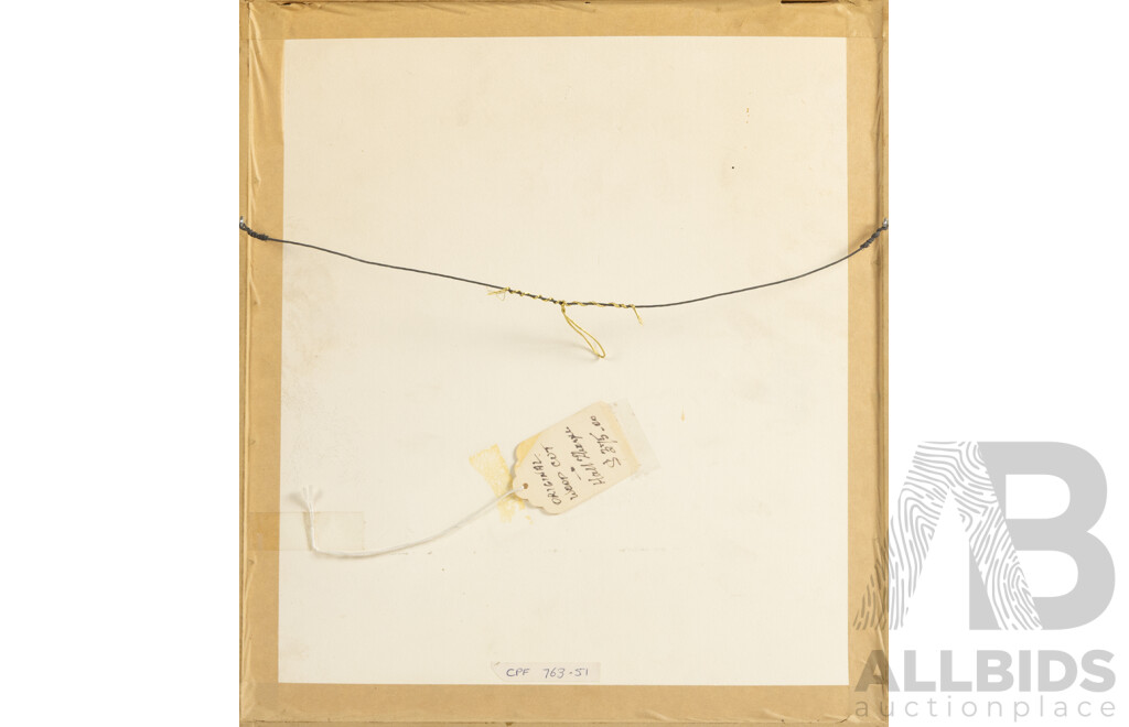 John Hall Thorpe, (19th/20th Centuries, Australian, 1874-1947), Pinks, Original Woodcut Print, 36 x 32 cm (frame)