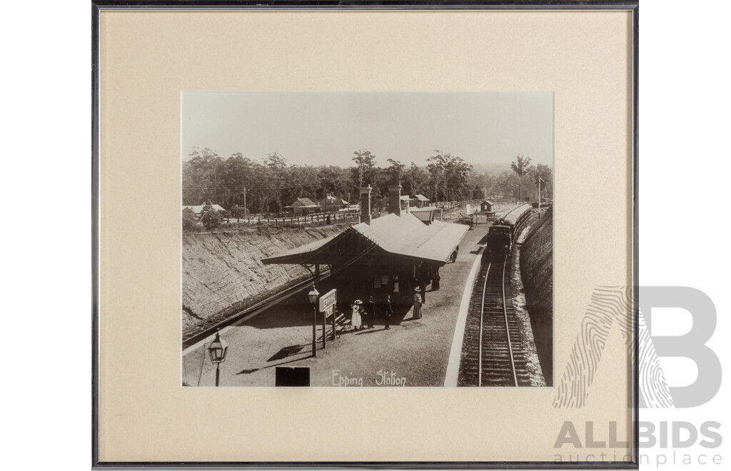Artist Unknown, (20th Century), Epping Station, Reproduction Photograph of Original Vintage Image, 37 x 43 cm (frame)