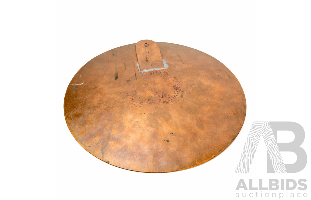 Vintage Copper and Enamel Shallow Dish