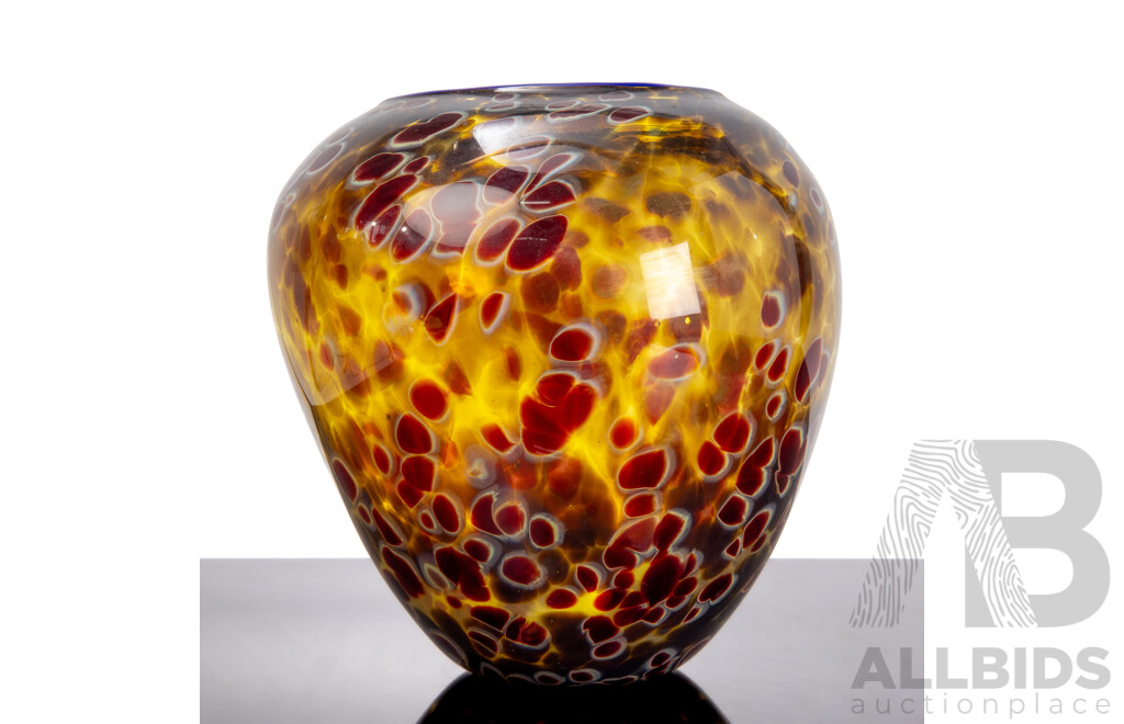 Large Art Glass Vase