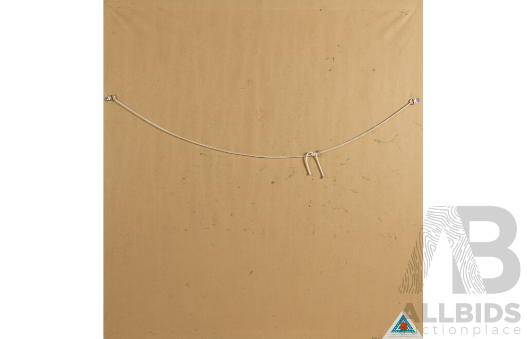 George Baldessin, (20th Century, Italian-Born Australian, 1939-1978), Head Through Blind (1967), Intaglio Colour Etching, Aquatint with Embossing, 80 x 78 cm (frame)