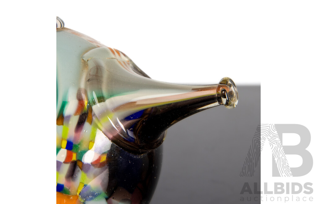 Modern Teapot Form Art Glass Sculpture