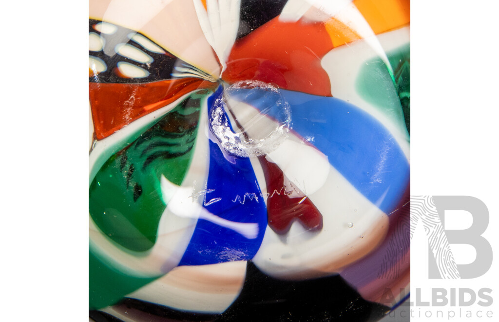 Modern Teapot Form Art Glass Sculpture