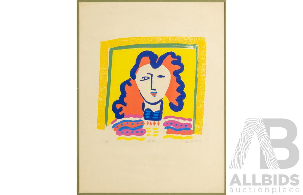 Sandy Boyd (20th Century) Judy Two (1984), Original Screenprint, 66 X 51 Cm (frame)