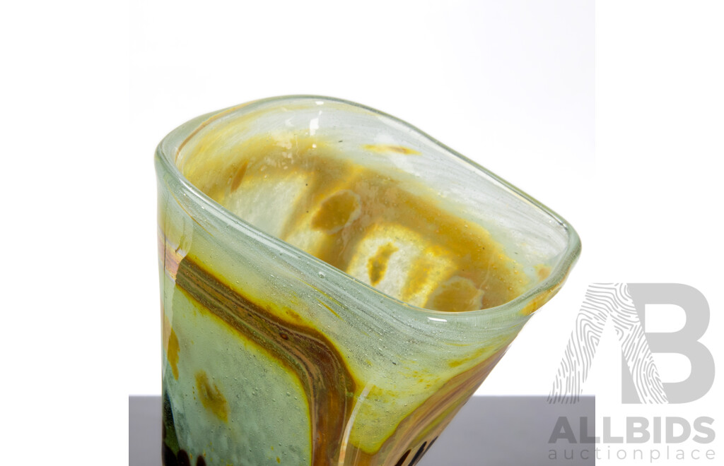 Sam Herman Studio Art Glass Vase