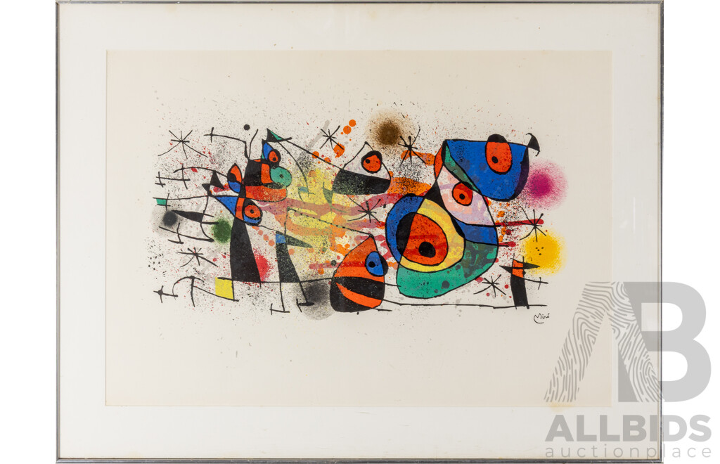 Joan Miró (20th Century, Spanish 1893-1983), Céramiques (1974), Colour Lithograph, Signed in Stone in Plate, 66 x 87 cm (frame)