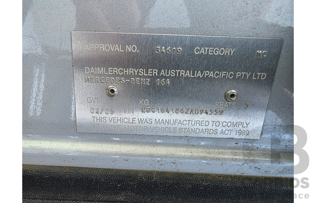 4/2006 Mercedes-Benz ML 350 (AWD) W164 4d Wagon Silver 3.5L