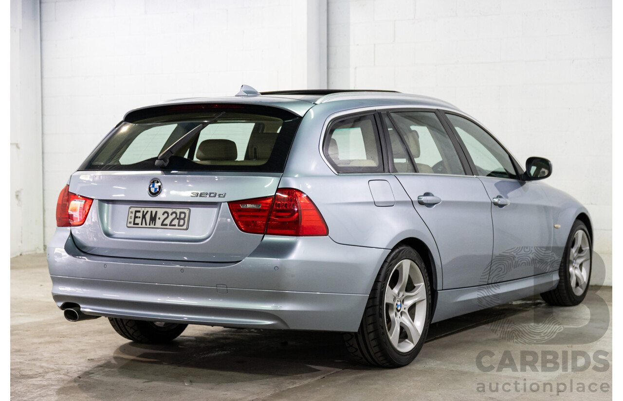 11/2011 BMW 320d Touring Lifestyle E91 MY11 4d Wagon Blue Water Metallic Turbo Diesel 2.0L