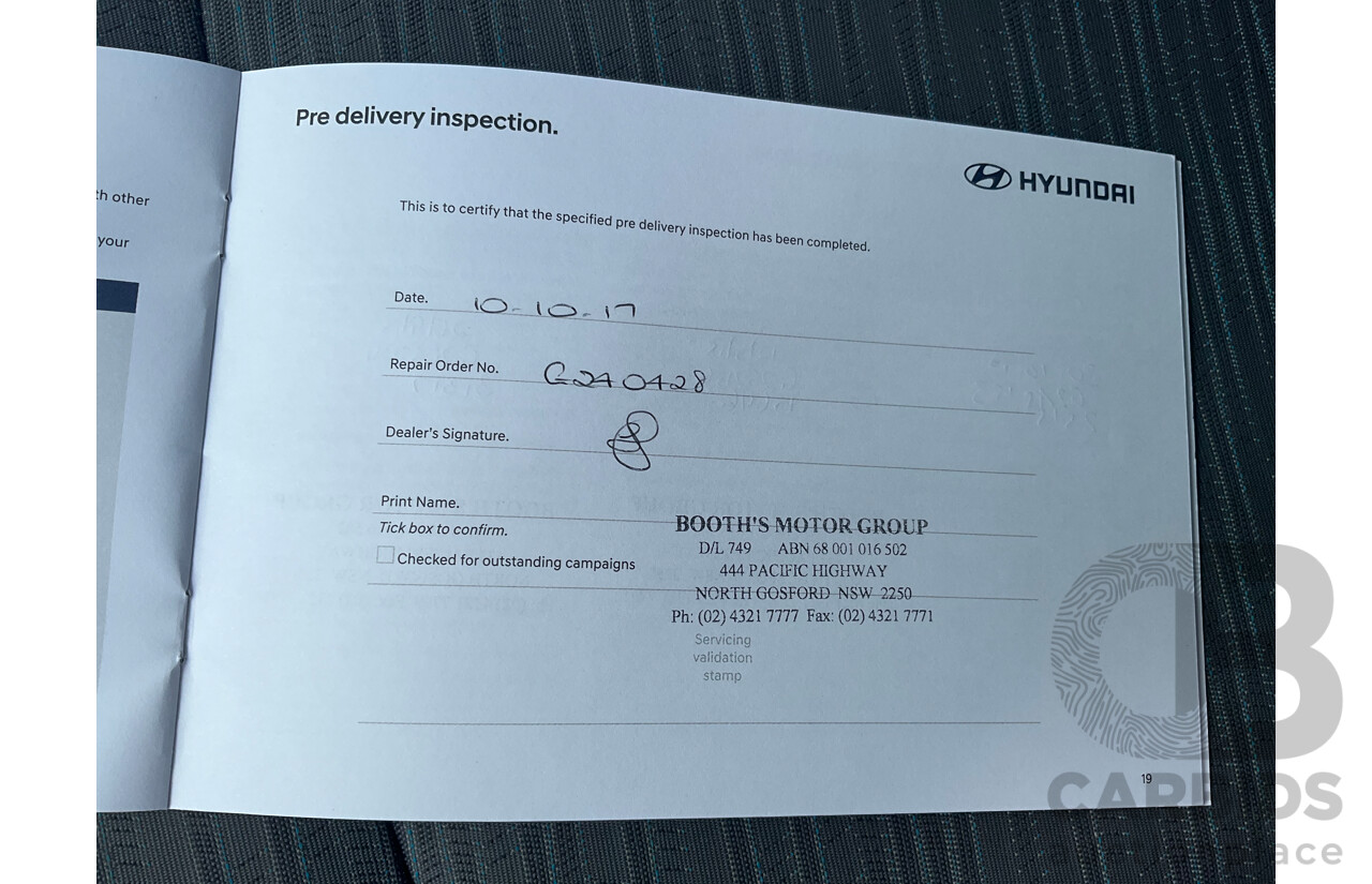 08/2017 Hyundai Iload 3S Liftback (RWD) TQ Series 2 (TQ3) MY18 4d Van Polar White Turbo Diesel 2.5L