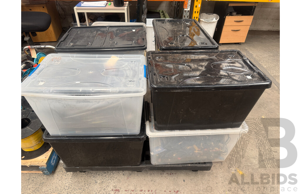 Pallet of Assorted Boxes - Power, Video/Audio Leads