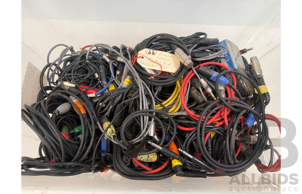 Pallet of Assorted Boxes - Power, Video/Audio Leads