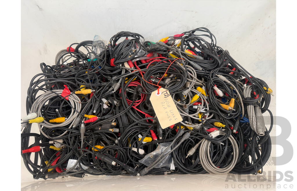 Pallet of Assorted Boxes - Power, Video/Audio Leads