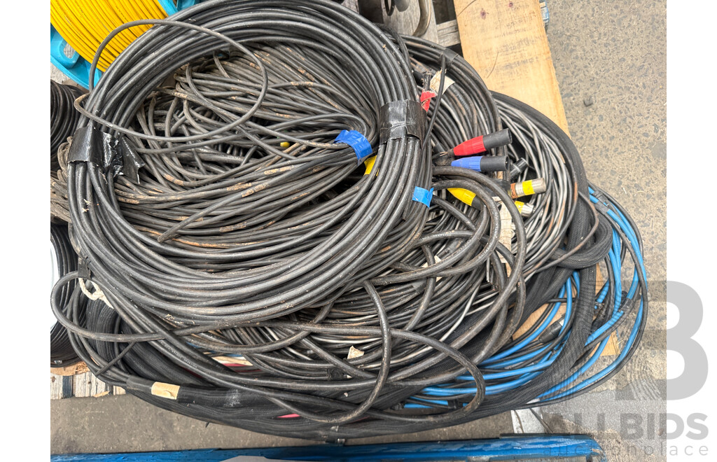 Pallet of Assorted Reels/Loose of Cable - Electrical/Audio/Video