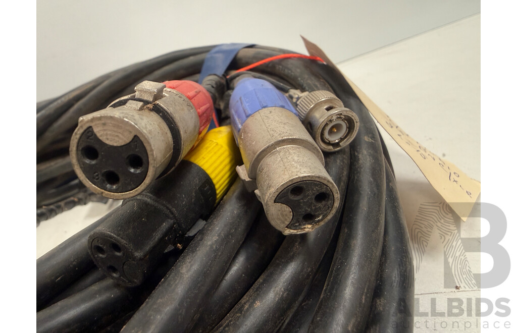 Video  & Audio Patch Leads BnC XLR Ends8 Lots